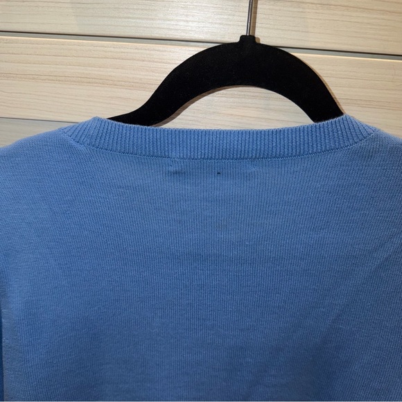 Alice + Olivia Connie Poodle Intarsia Sweater Sky Blue Small - Picture 10 of 13